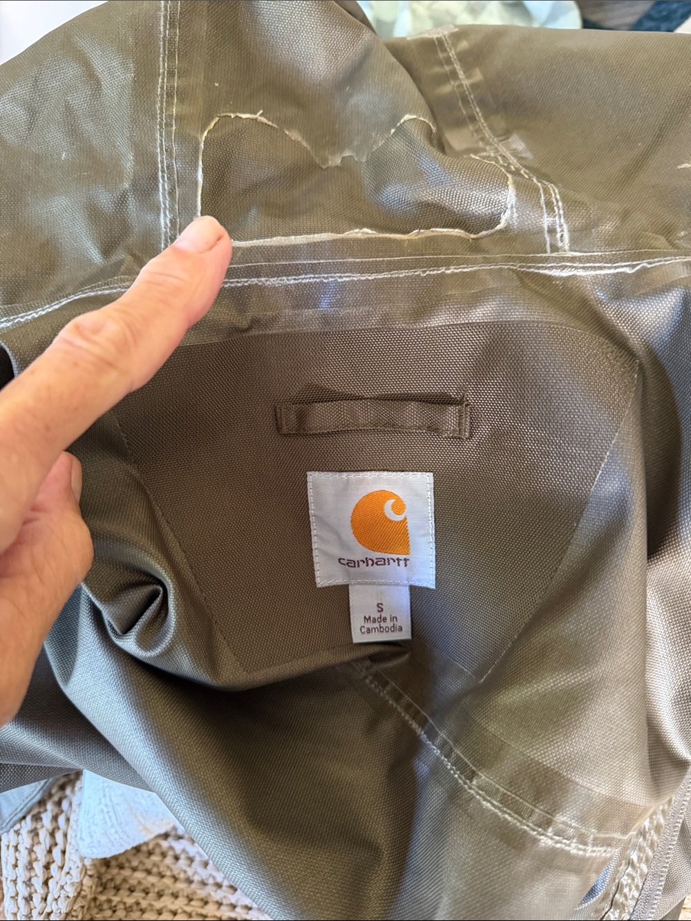 Carhartt Men's Dark Olive Hooded Storm Defender Jacket Medium - Picture 5 of 8
